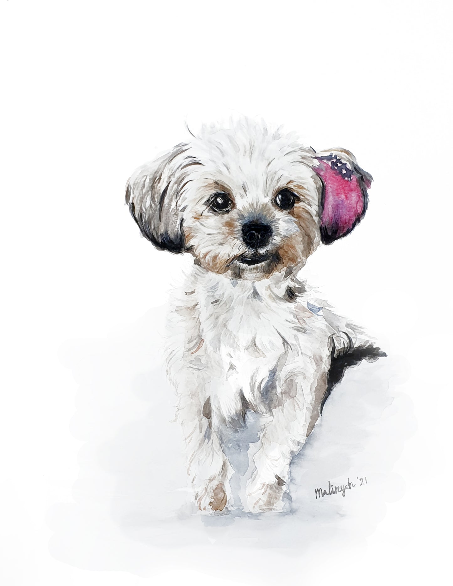 Custom Watercolor Dog Portrait